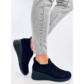 Bayol Black sock wedge sneakers 2