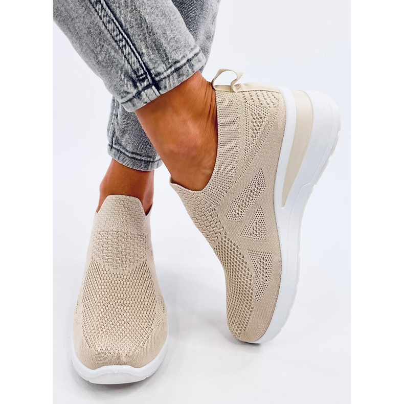 Bayol Beige sock wedge sneakers 1
