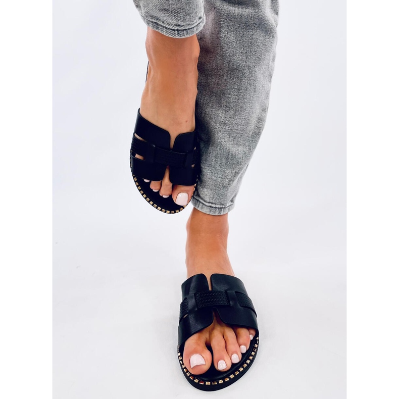 Elegant women's slippers Dalmasi Black 1