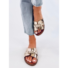 Elegant Dalmasi Gold women's flip-flops golden 1