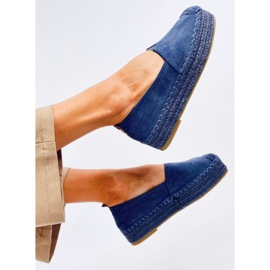 Poulain Blue espadrilles with a thick sole 2