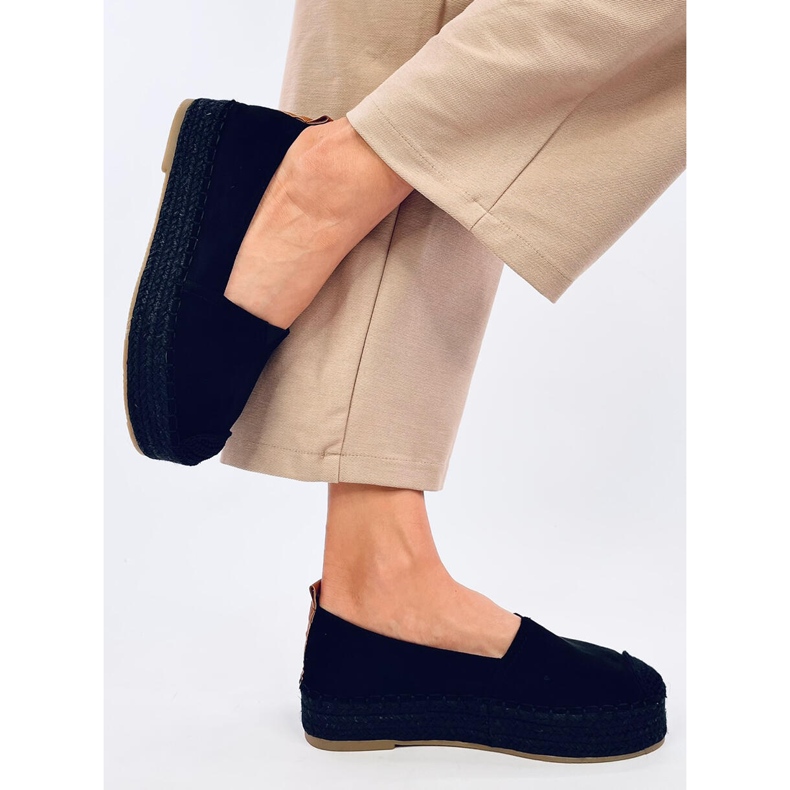 Poulain Black espadrilles with a thick sole 2
