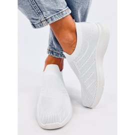 Groppi White slip-on sock shoes 1