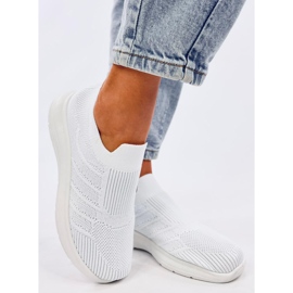 Groppi White slip-on sock shoes 2