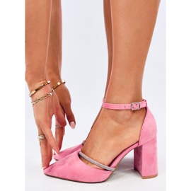 Ayari Pink strappy high heel pumps 2