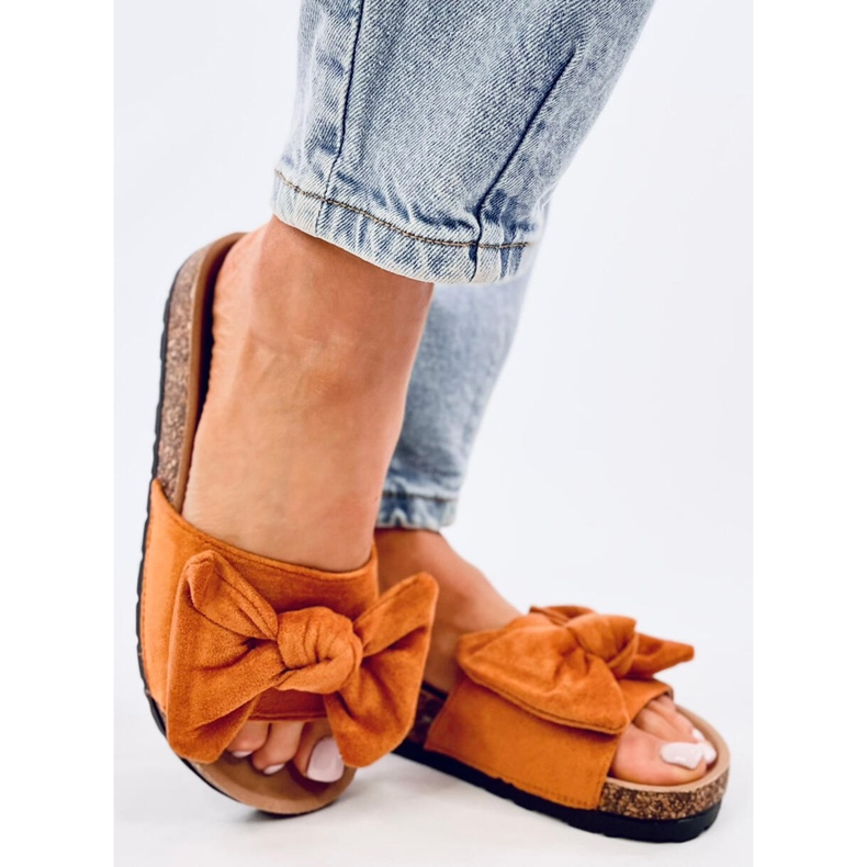 Kiara Camel cork slippers brown 2