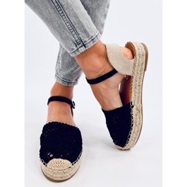 Premat Black openwork espadrille sandals 2
