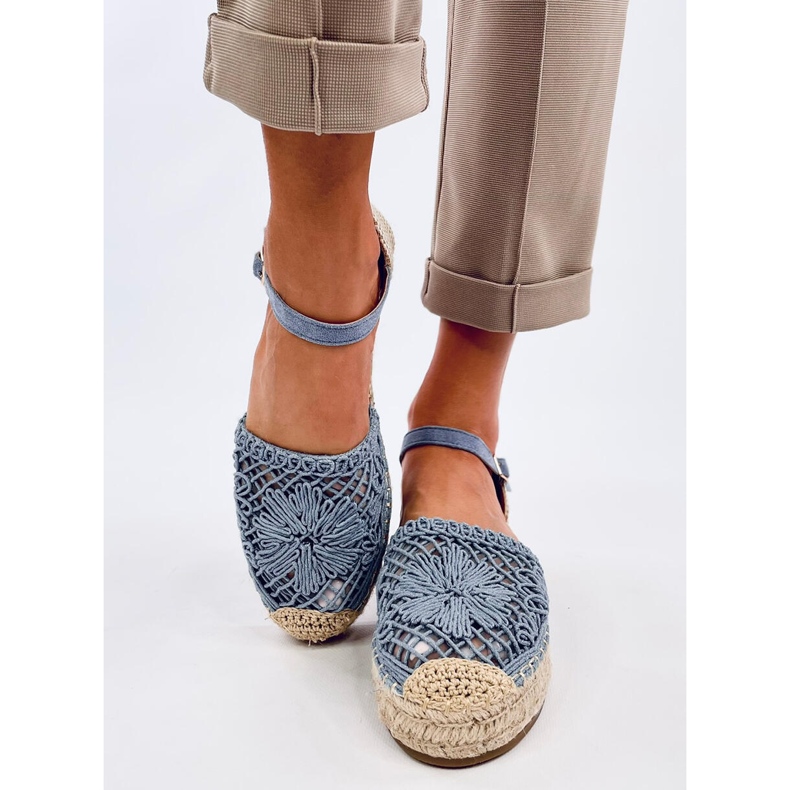 Premat Denim Blue openwork espadrille sandals 1