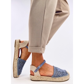 Premat Denim Blue openwork espadrille sandals 2