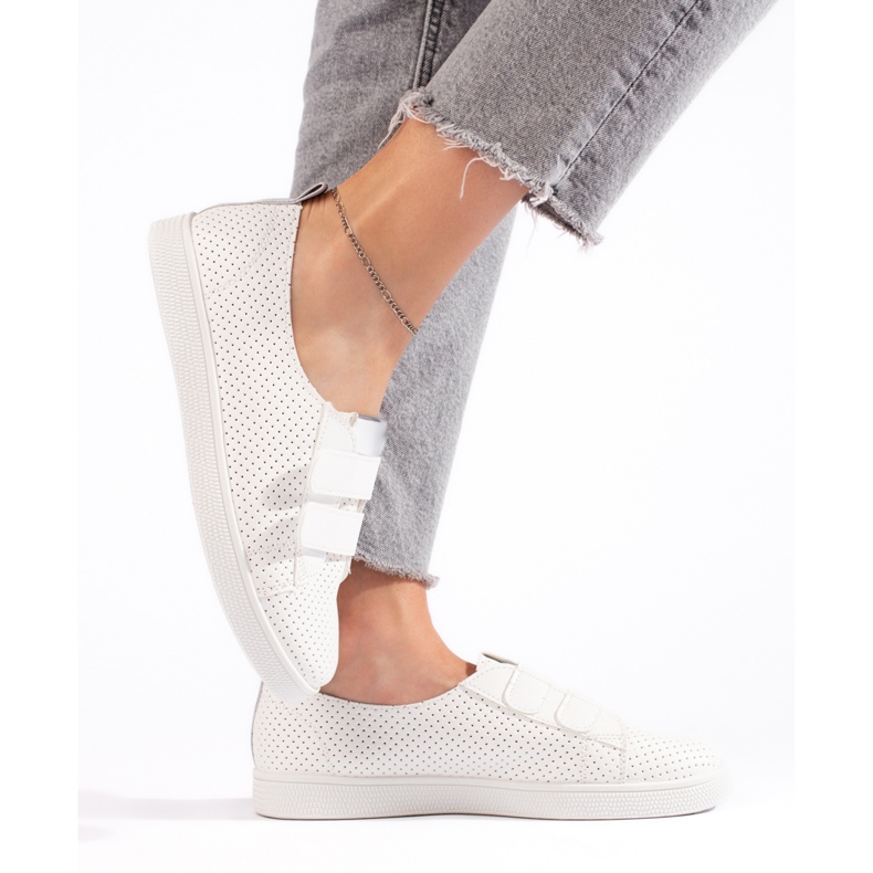 Women's white sneakers with Velcro 1 Women's white sneakers with Velcro 1