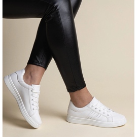 White eco-leather sneakers by Cathleen 1