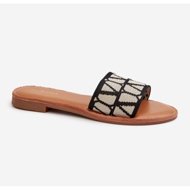 Women's Flat Flip Flops Black Traivea 1