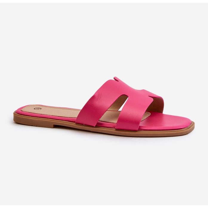Women's Flat Flip Flops With Cutouts Fuchsia Fiviama pink 1