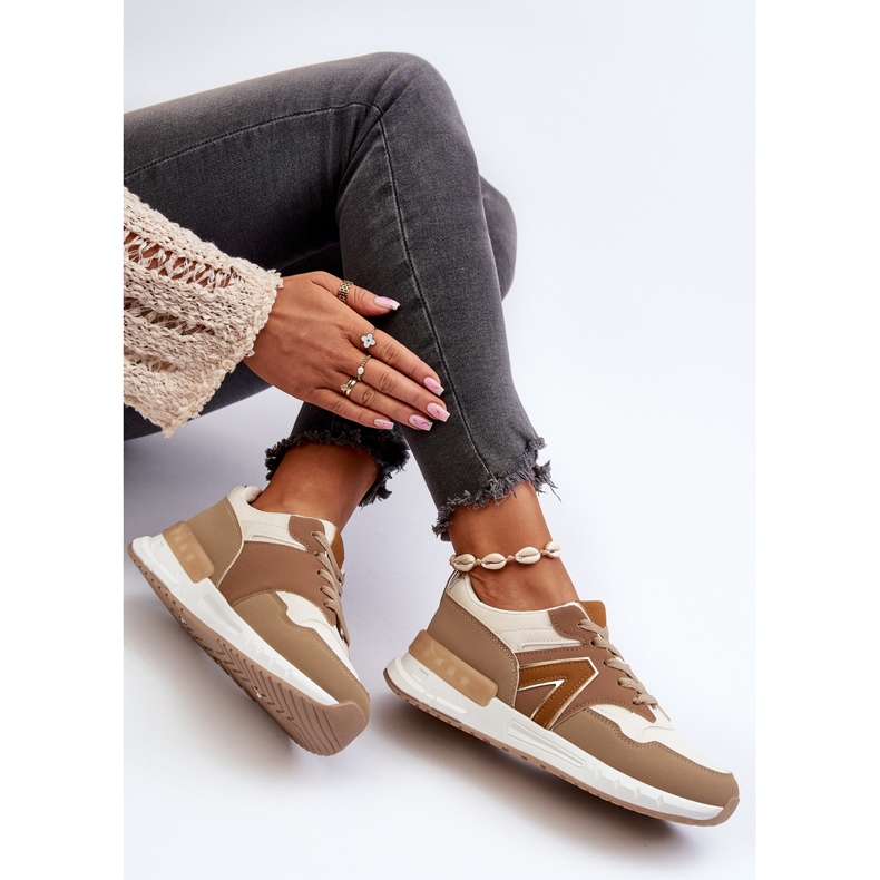 Women's Sneakers Made of Eco Leather Brown Vinelli 1