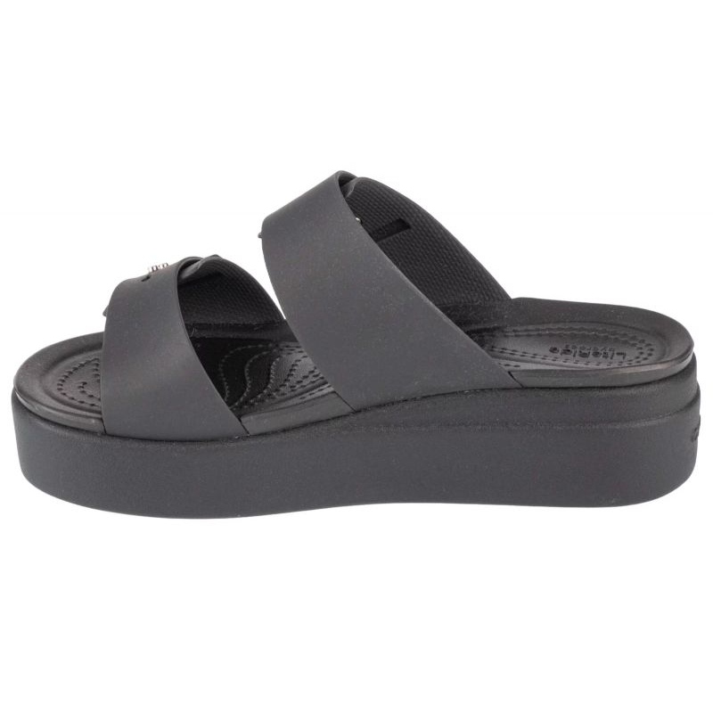 Crocs Brooklyn Low Wedge Sandal - Black