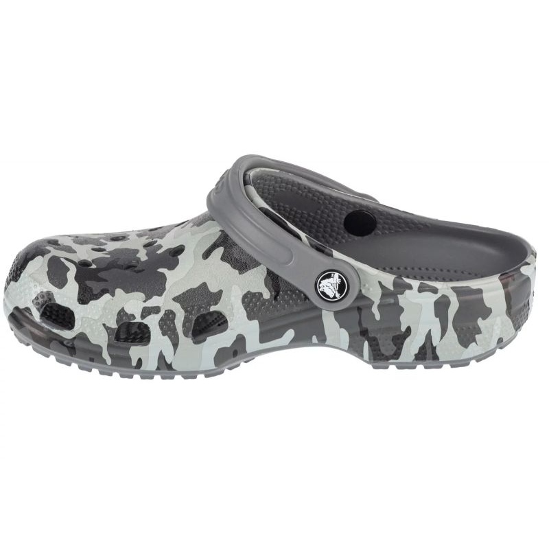 Crocs Kids Classic Camo Clog Black Grey