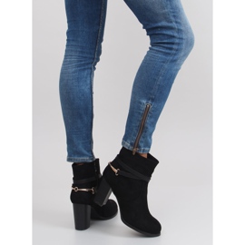 High-heeled boots with suede 3701 black 2