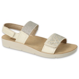 Befado children's sandals 068Y001 with white sequins 1