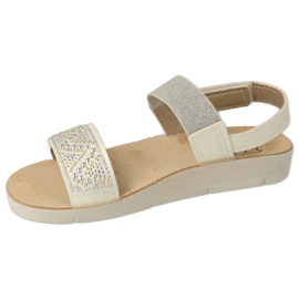 Befado children's sandals 068Y001 with white sequins 2