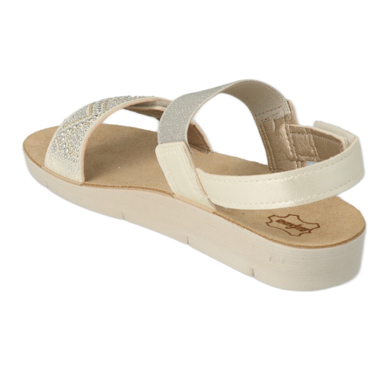 Befado children's sandals 068Y001 with white sequins 3