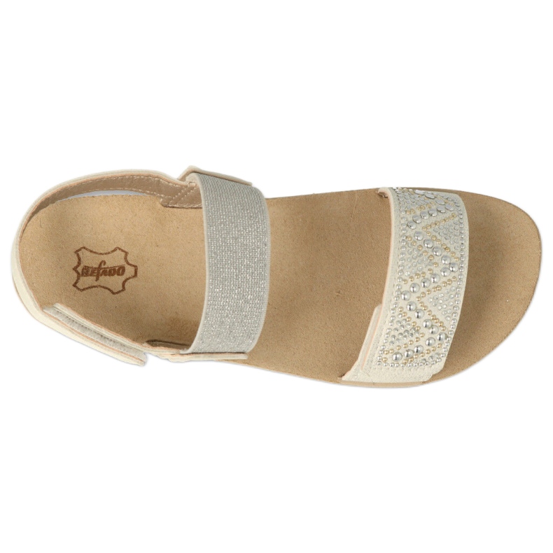 Befado children's sandals 068Y001 with white sequins 4