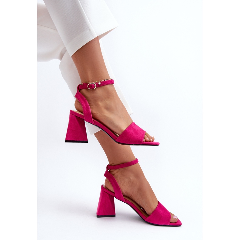 Vinceza Women's High Heel Sandals Made of Eco Suede Fuchsia Upttima pink 1 Vinceza Women's High Heel Sandals Made of Eco Suede Fuchsia Upttima pink 1