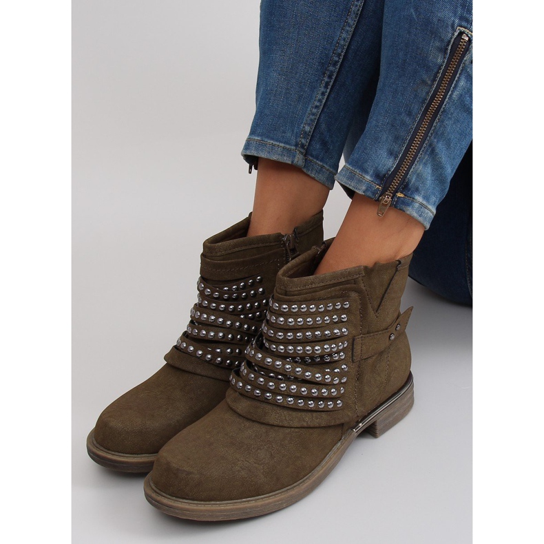 Boots military style 888-2 khaki green 1