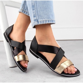 Women's slip-on sandals black Jezzi 3882 1 Women's slip-on sandals black Jezzi 3882 1