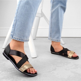 Women's slip-on sandals black Jezzi 3882 2 Women's slip-on sandals black Jezzi 3882 2