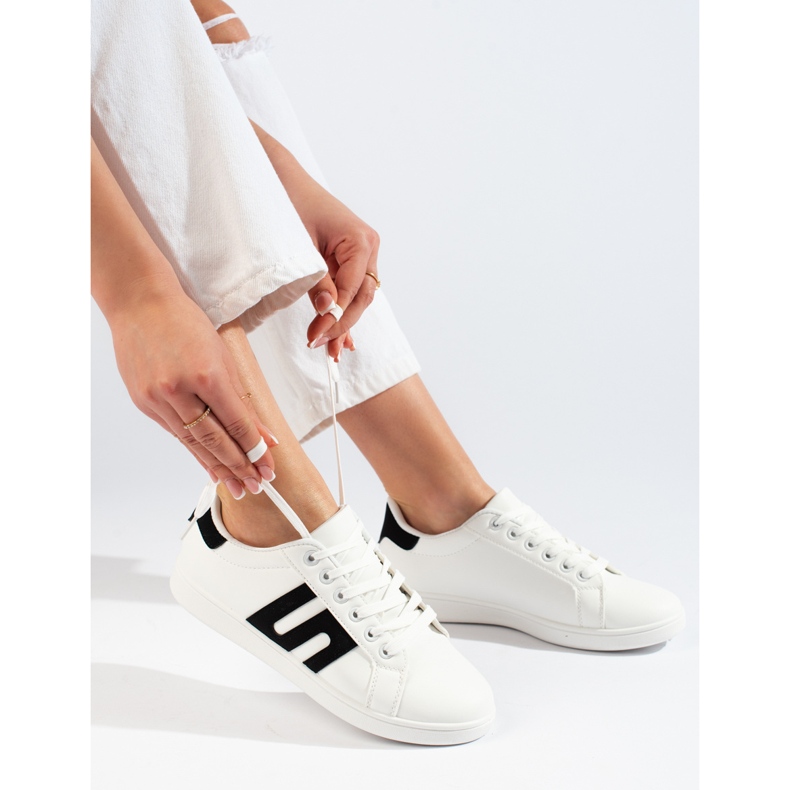 Women's black and white sneakers 1