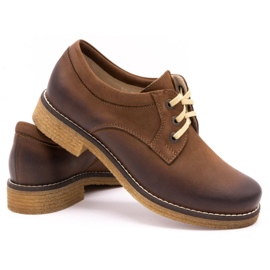 ButBal Women's leather shoes 656b brown 2
