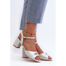 Vinceza Women's Eco Leather Sandals On A High Heel With Silver Narhi Decorations 2 Vinceza Women's Eco Leather Sandals On A High Heel With Silver Narhi Decorations 2