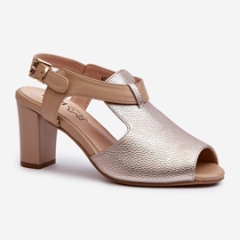 Jezzi Women's High Heel Sandals Made of Eco Leather, Gold Queenmarie golden 1 Jezzi Women's High Heel Sandals Made of Eco Leather, Gold Queenmarie golden 1