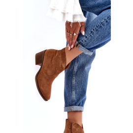 S.Barski Suede Cowboy Boots With Zipper D&amp;A SN622-29 Camel brown 1