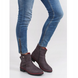 Jodhpur boots with trim r112p Gray grey 1