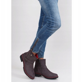 Jodhpur boots with trim r112p Gray grey 2