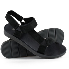 Black women's sports sandals with Velcro fastening 1 Black women's sports sandals with Velcro fastening 1