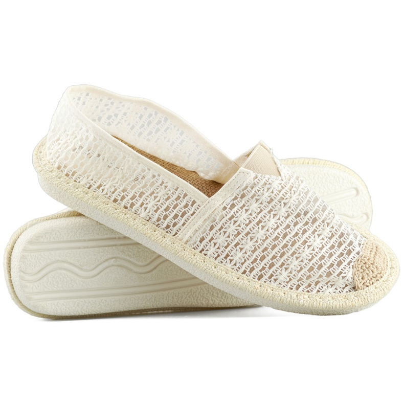 Beige mesh espadrilles, airy women's espadrilles 1