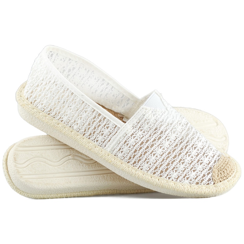 White mesh espadrilles, airy women's espadrilles 1