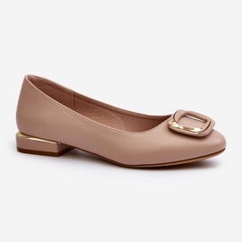 Ballerinas with a buckle Sergio Leone BL203 Beige 1