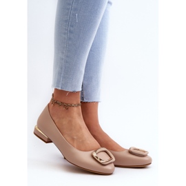 Ballerinas with a buckle Sergio Leone BL203 Beige 2