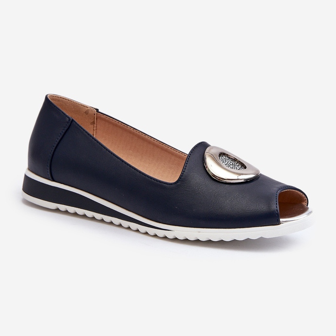 Jezzi Women's Pumps With Eco Leather Decoration, Navy Blue Biolita 1