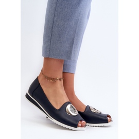 Jezzi Women's Pumps With Eco Leather Decoration, Navy Blue Biolita 2