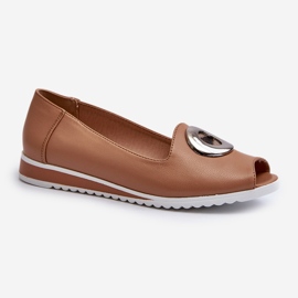 Jezzi Women's Pumps With Eco Leather Decoration, Dark Beige Biolita 1 Jezzi Women's Pumps With Eco Leather Decoration, Dark Beige Biolita 1