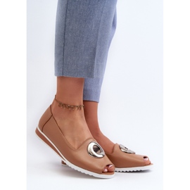 Jezzi Women's Pumps With Eco Leather Decoration, Dark Beige Biolita 2 Jezzi Women's Pumps With Eco Leather Decoration, Dark Beige Biolita 2