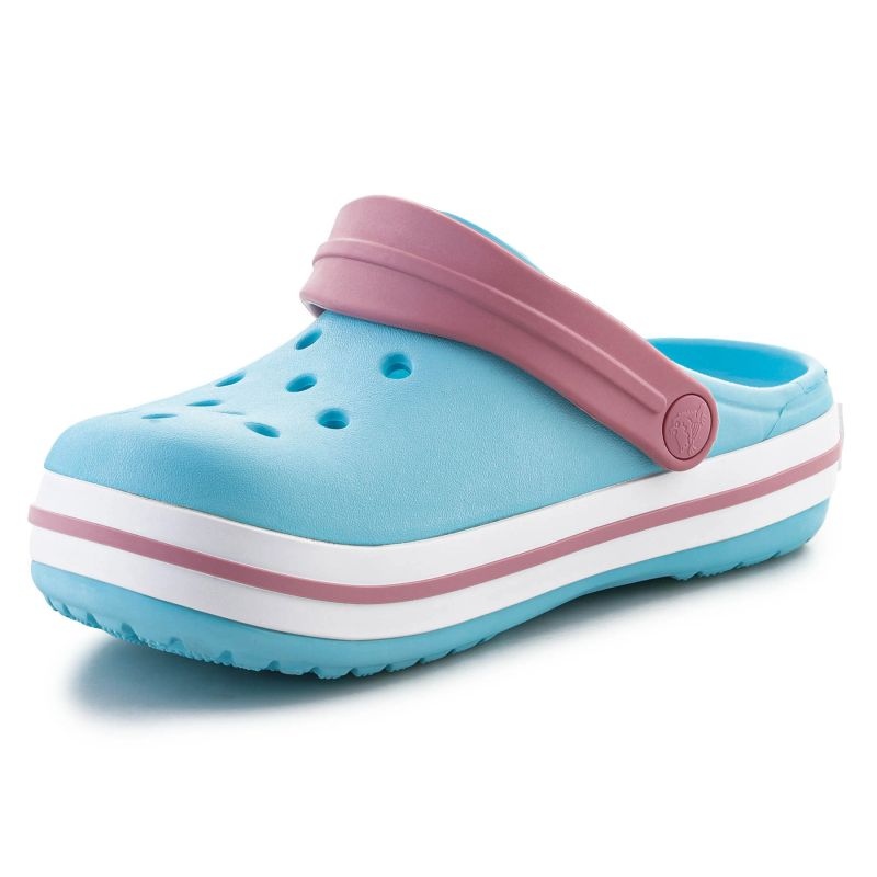 Crocs crocband ice blue white discount
