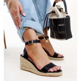 Black Koura wedge sandals 1 Black Koura wedge sandals 1