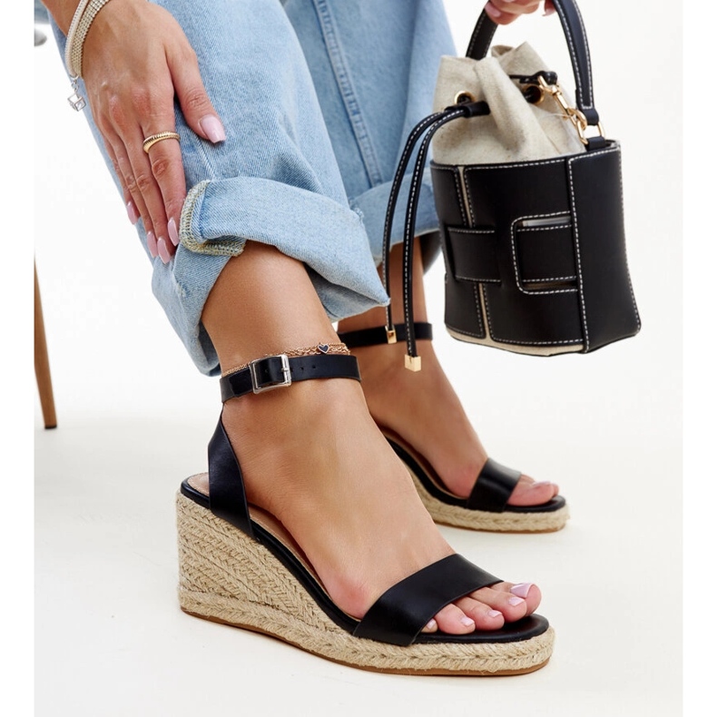 Black Koura wedge sandals 1 Black Koura wedge sandals 1