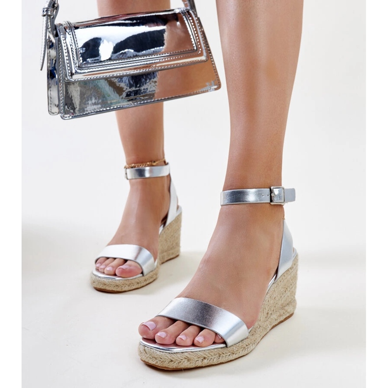 Silver Koura wedge sandals 1