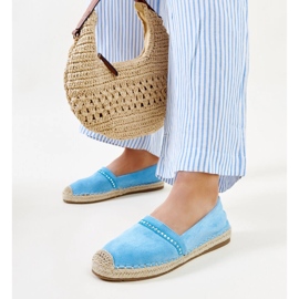 Blue espadrilles with Abia rhinestones 1